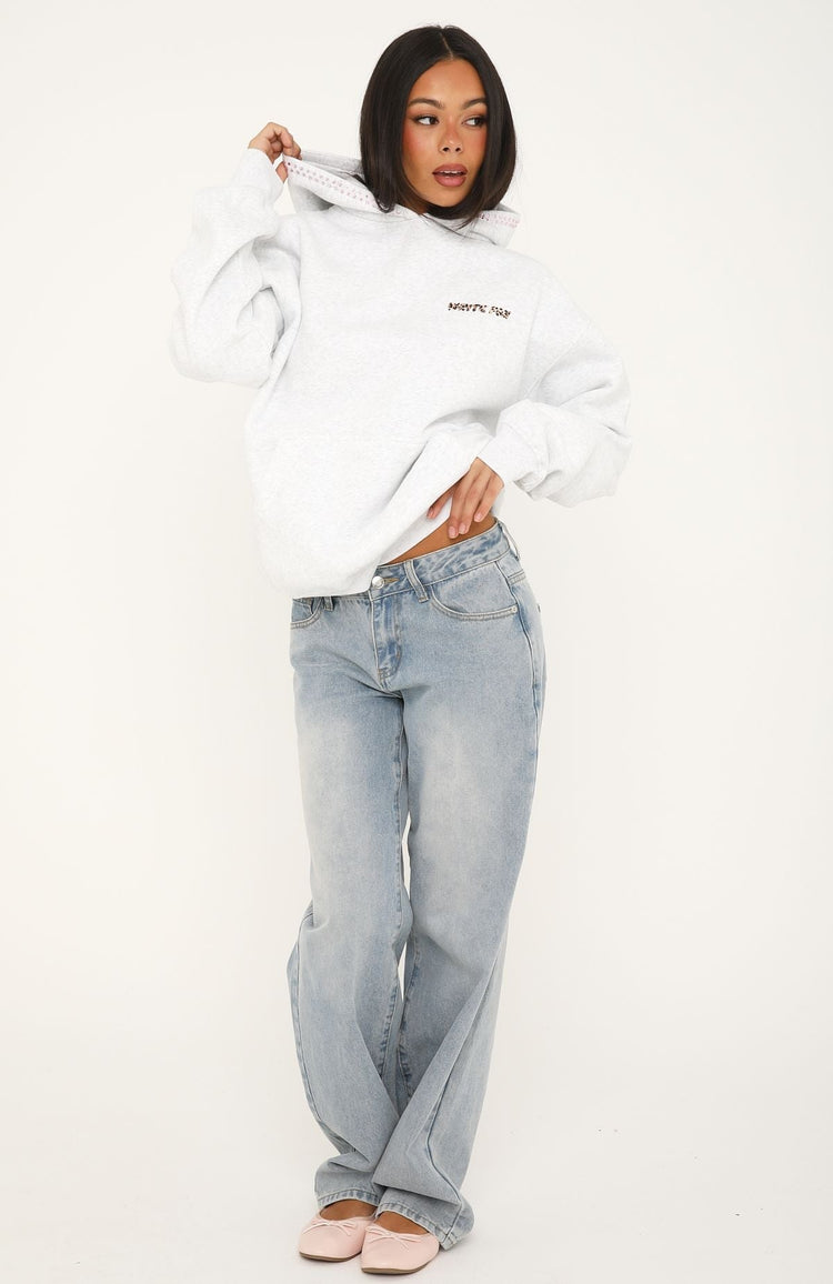 Vivid Light Oversized Hoodie Grey Marle