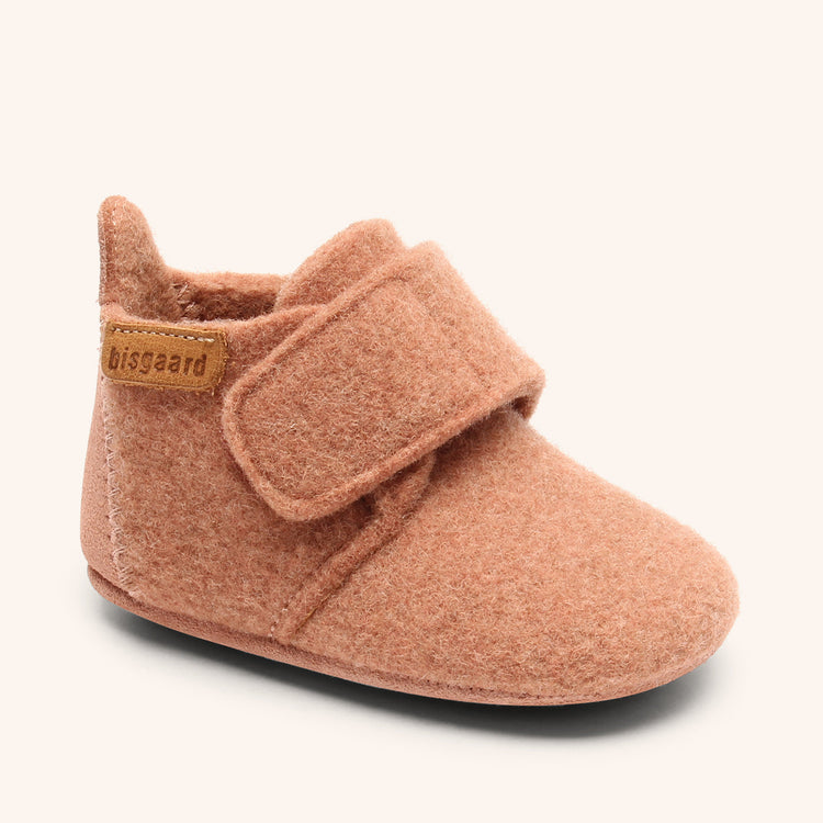 Bisgaard Baby-Wollschuhe in Rosé