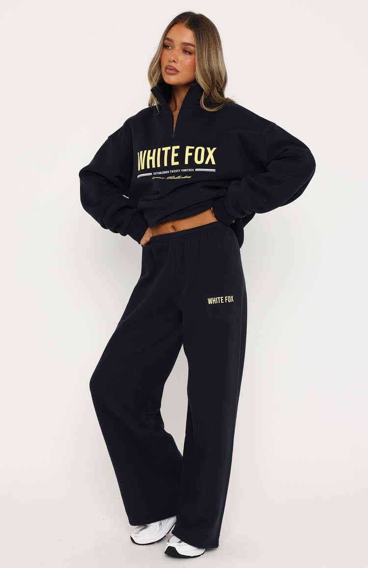 Vibes On Point Wide Leg Sweatpants Navy