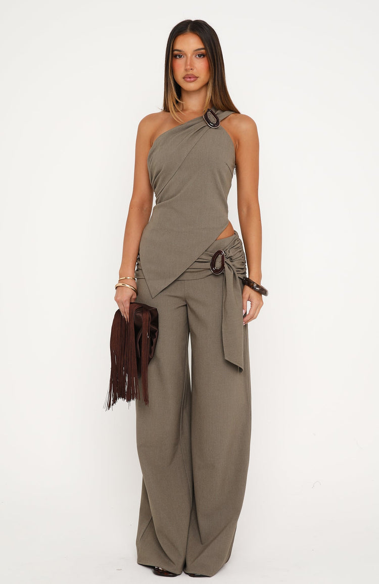 Wildfire Tailored Wide Leg Pants Olive