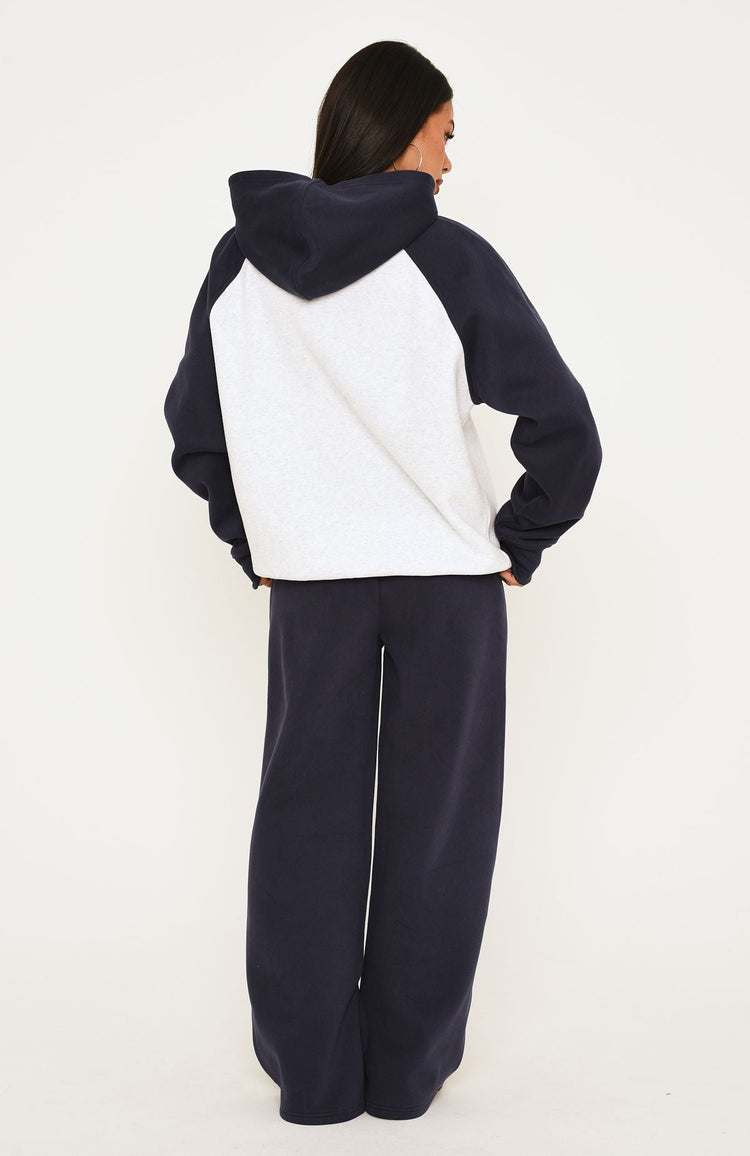 Loving It Here Wide Leg Sweatpants Navy