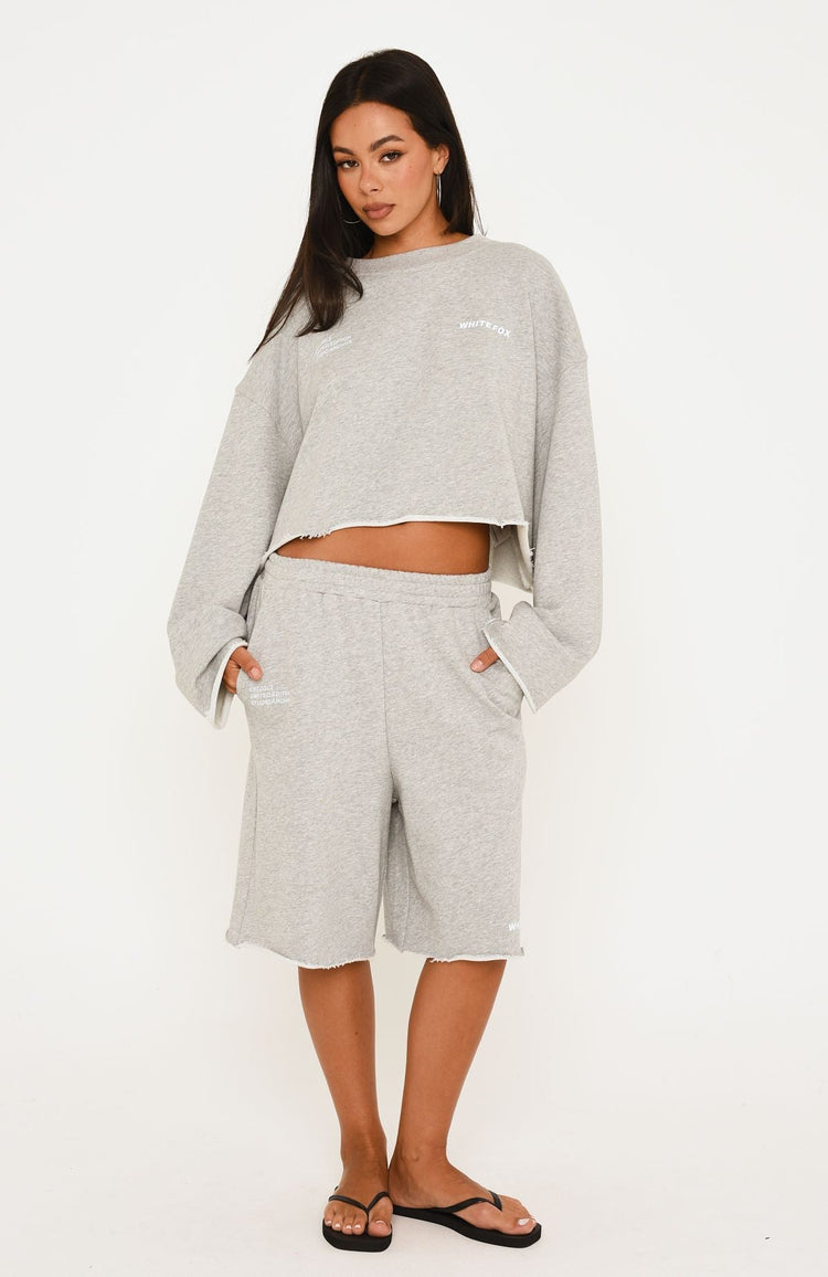 It Must Be A Sign Oversized Sweater Dark Grey Marle