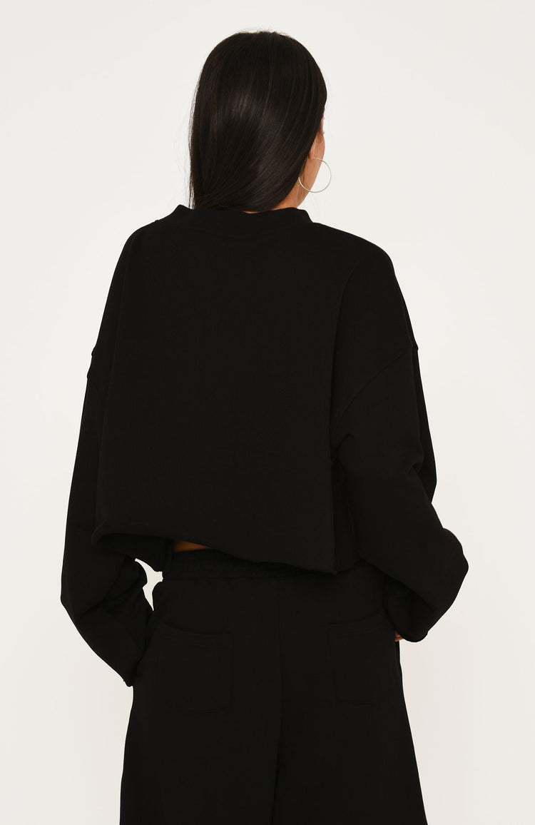 It Must Be A Sign Oversized Sweater Black