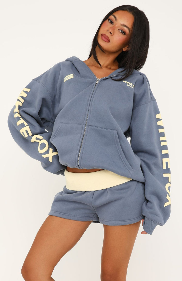 Higher Ground Zip Front Hoodie Ocean