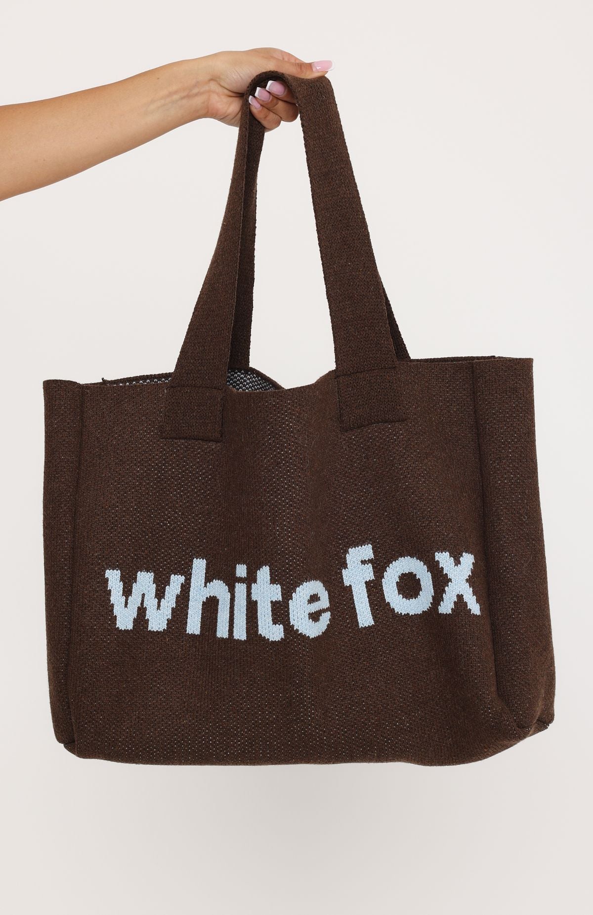 Roslalyn Knit Tote Bag Dark Chocolate