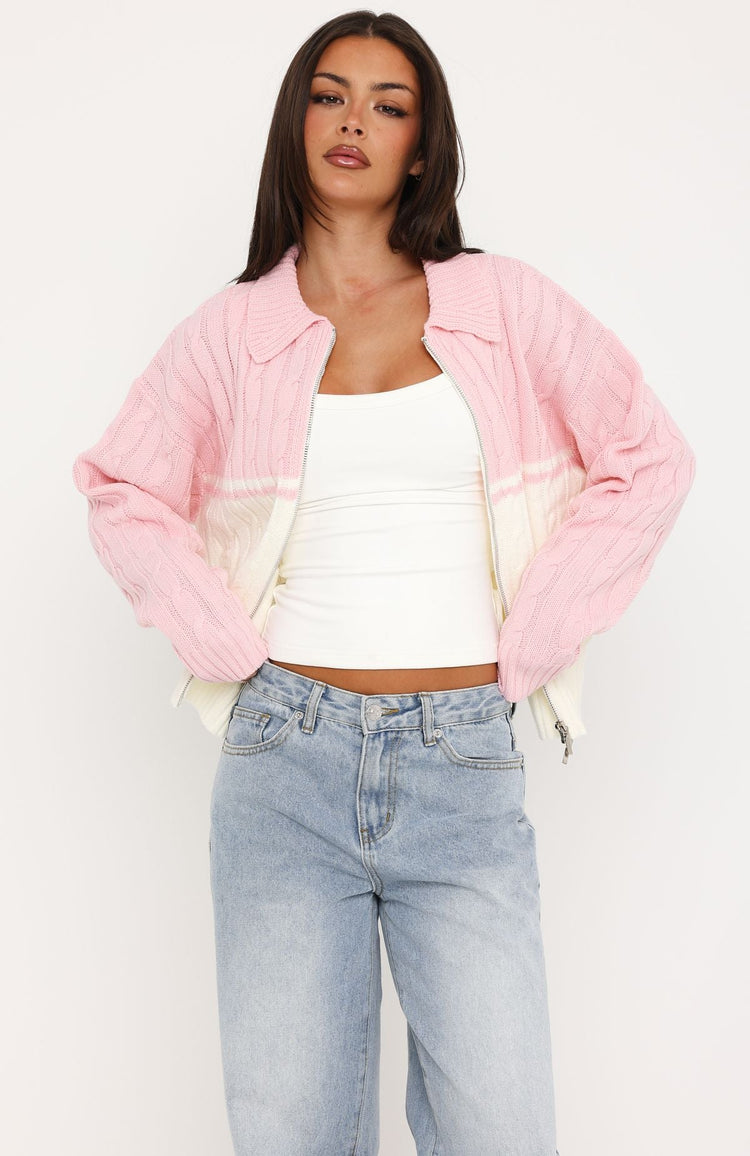 Winifred Knit Cardigan Strawberry Cream