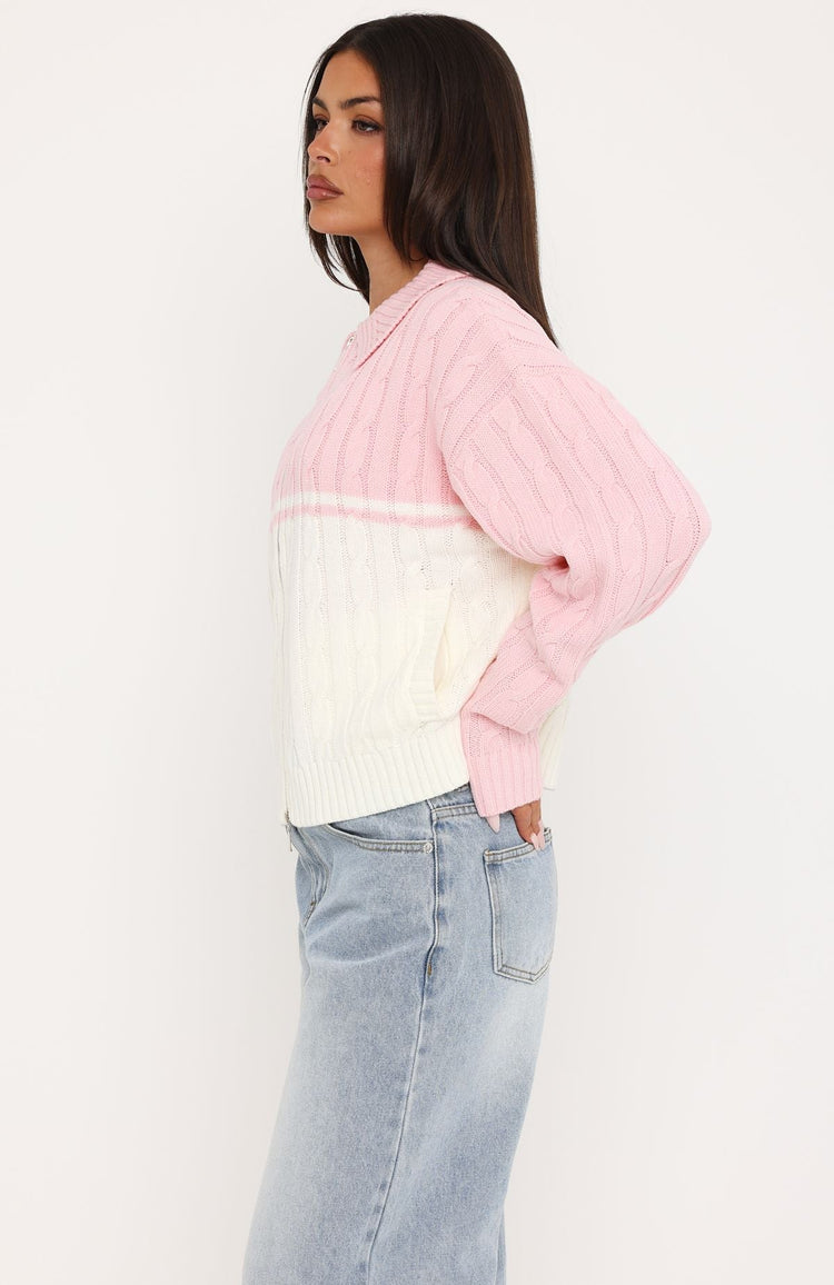 Winifred Knit Cardigan Strawberry Cream