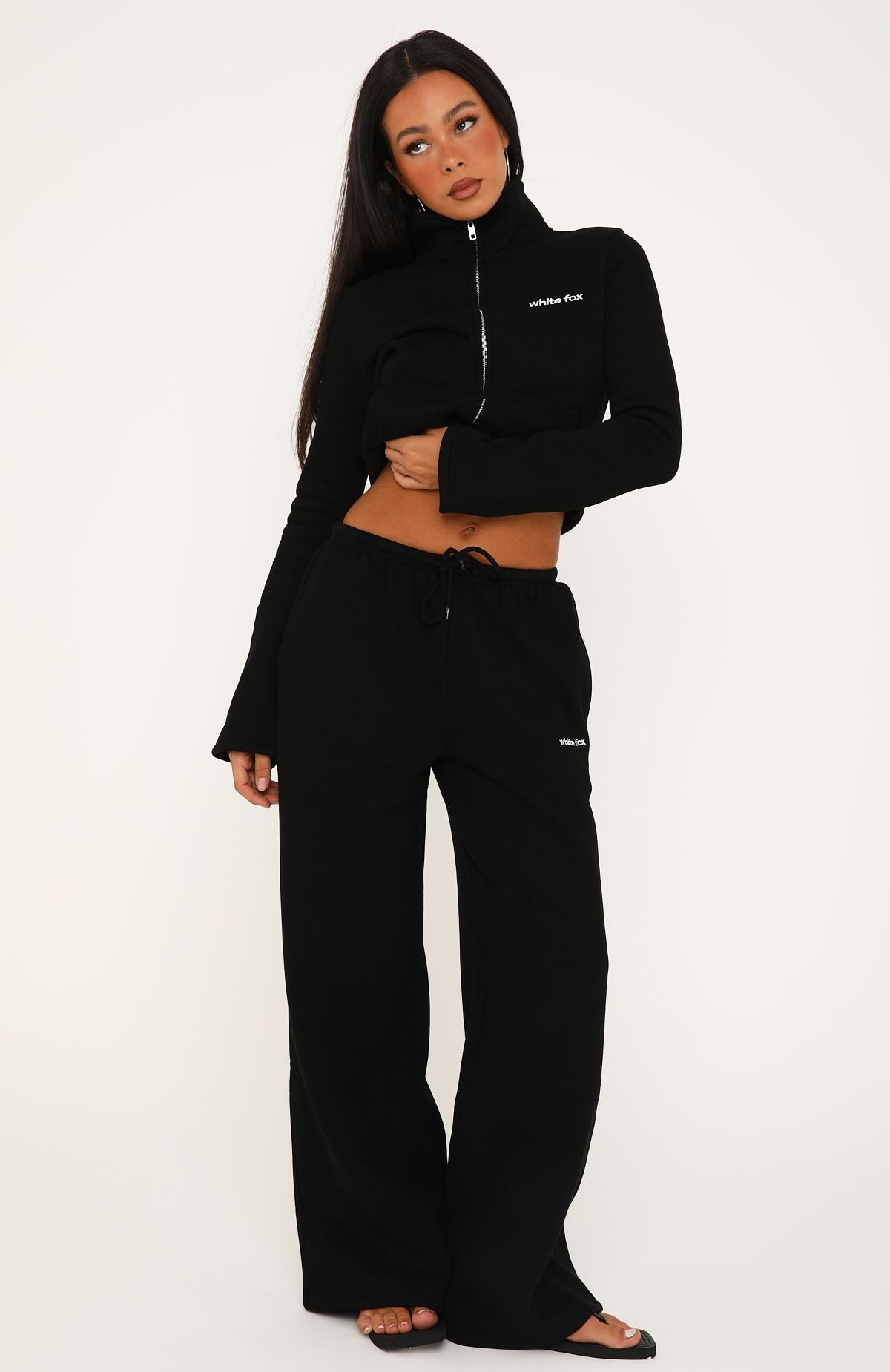 Not Changing Wide Leg Sweatpants Black