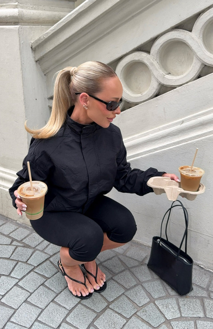 Cool Vibe Funnel Neck Jacket Black