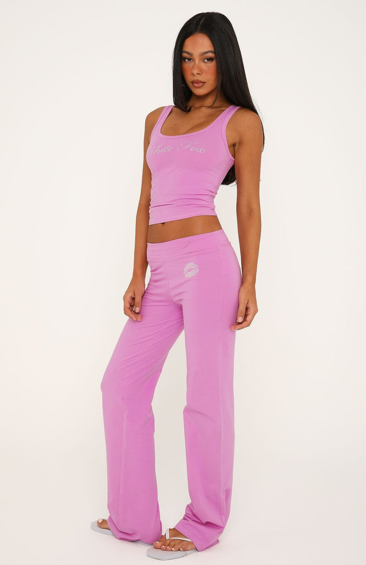 Pillow Talk Club Straight Leg Pants Pink