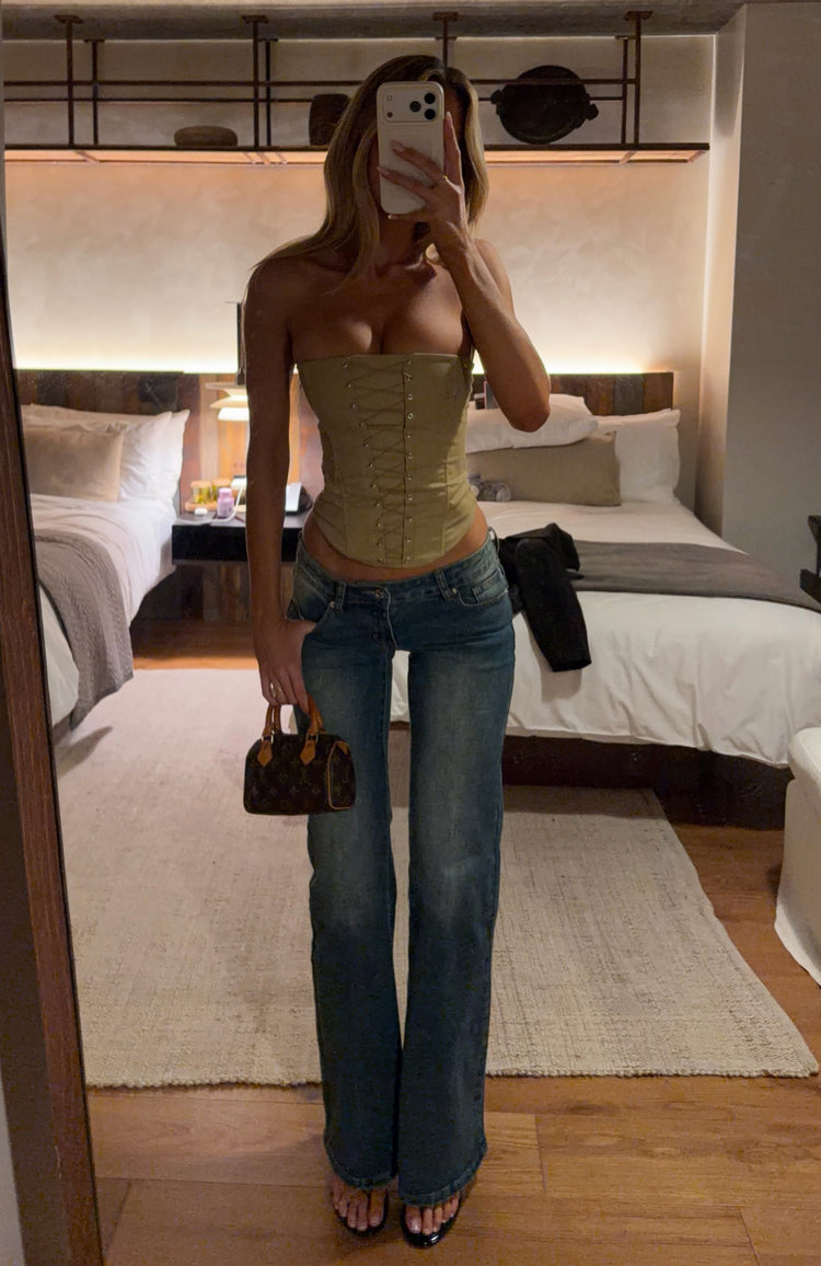 Giving Luxury Strapless Bustier Camel