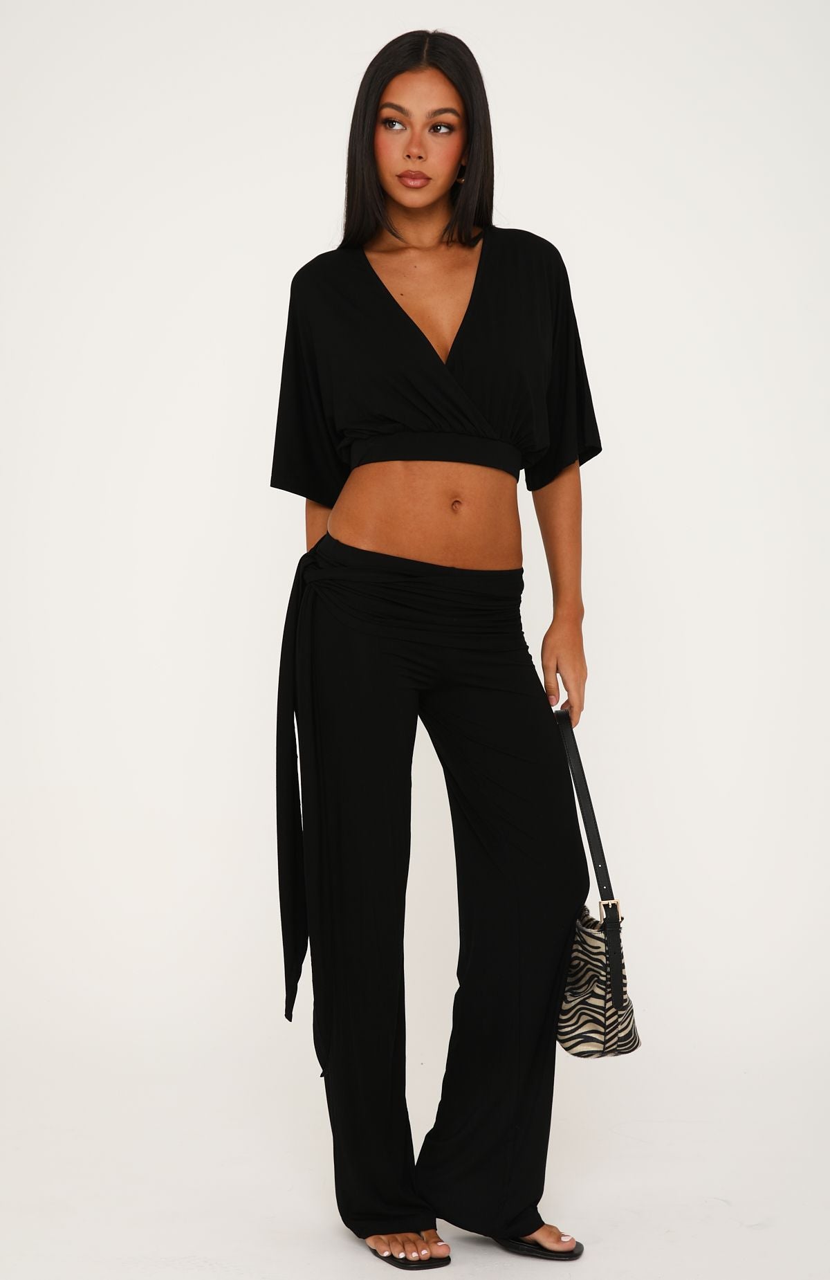 Love You Mean It Short Sleeve Top Black