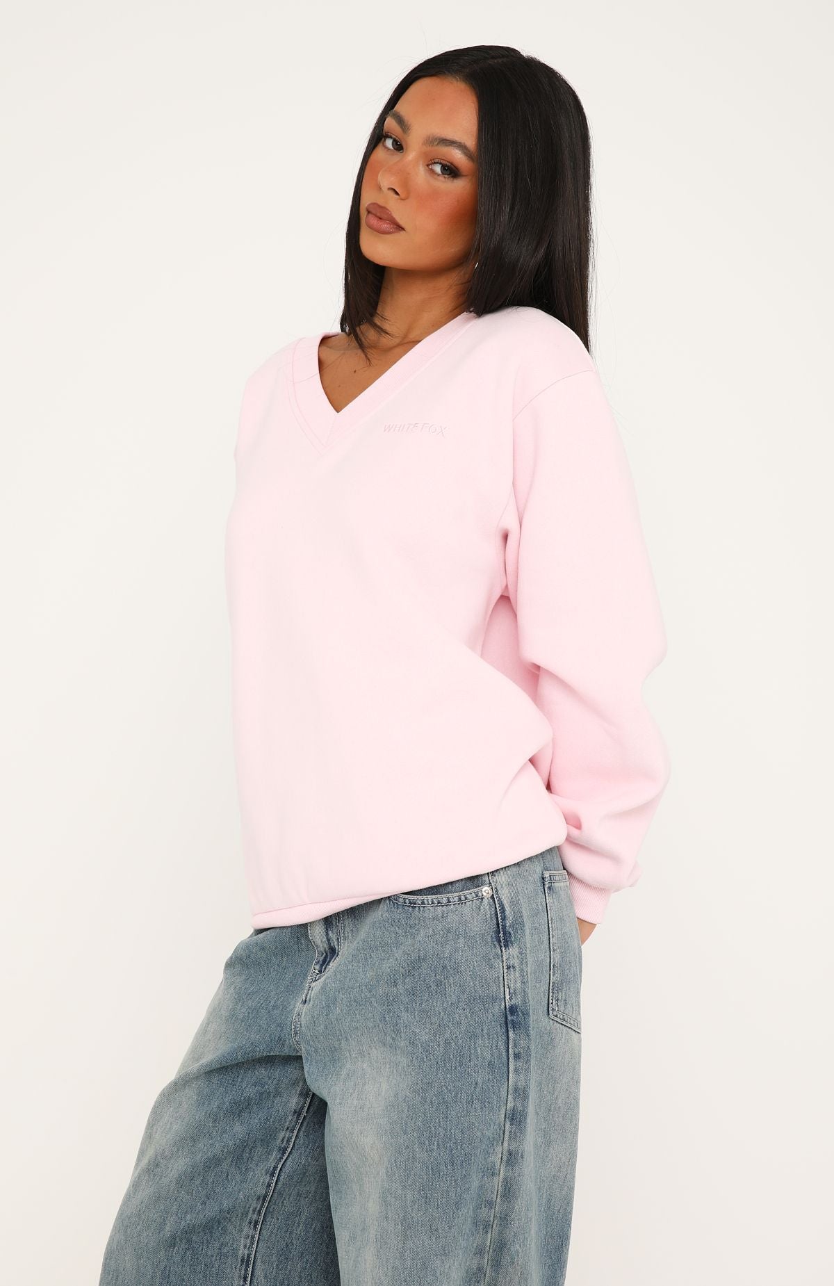 Give You A Break V Neck Oversized Sweater Posy