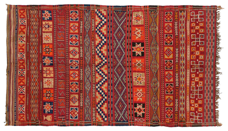 Vintage Moroccan Kilim Rug Borlaug