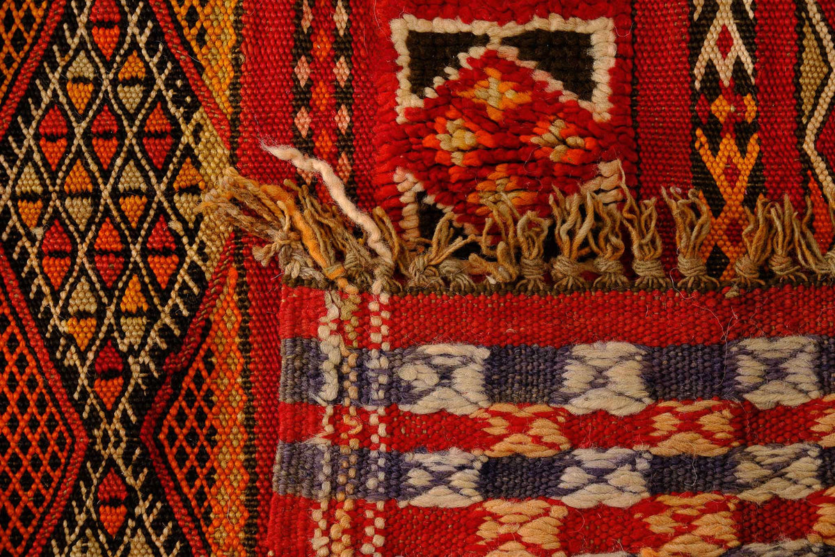 Vintage Moroccan Kilim Rug Borlaug