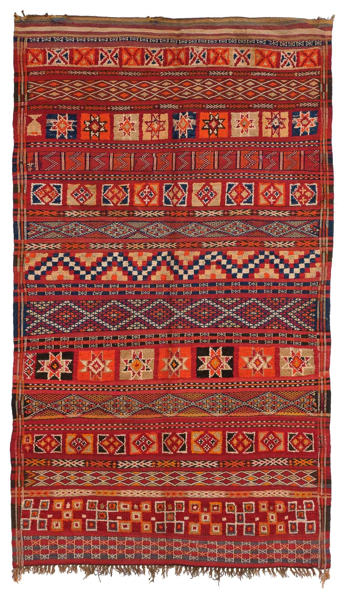 Vintage Moroccan Kilim Rug Borlaug