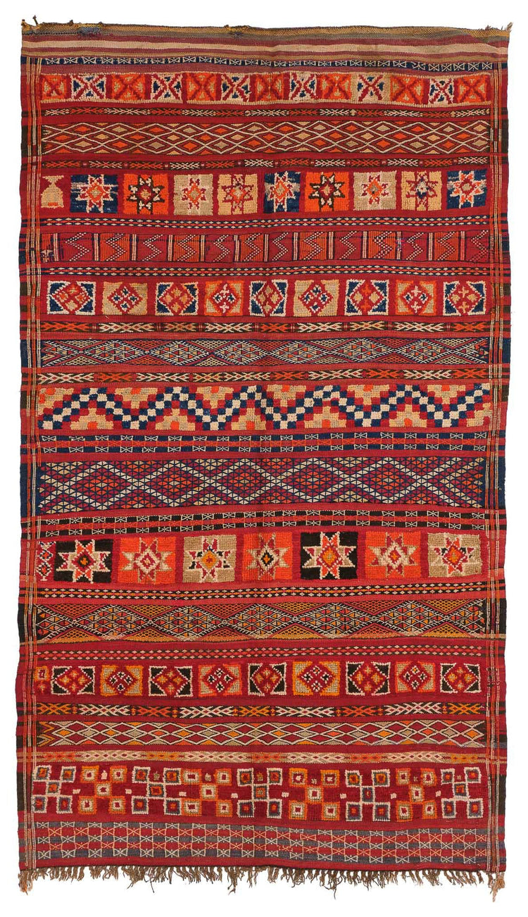 Vintage Moroccan Kilim Rug Borlaug