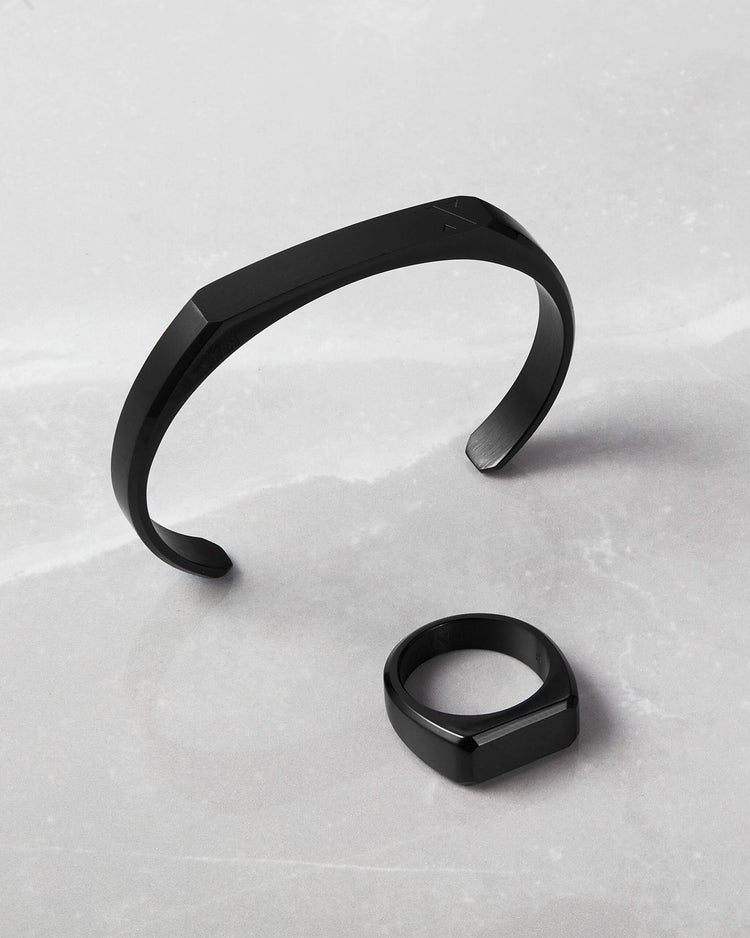 Ace Cuff Bracelet - Black - JAXXON