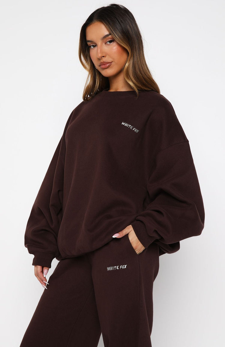 Test Drive Oversized Sweater Chocolate