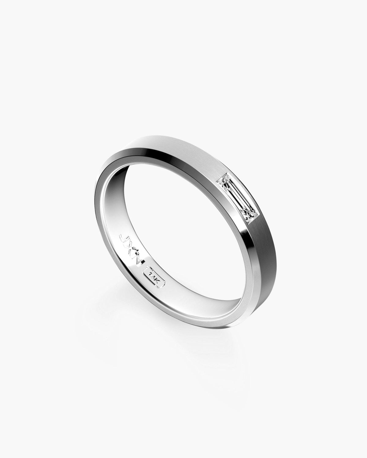 Beveled Diamond Baguette Band 4mm - JAXXON