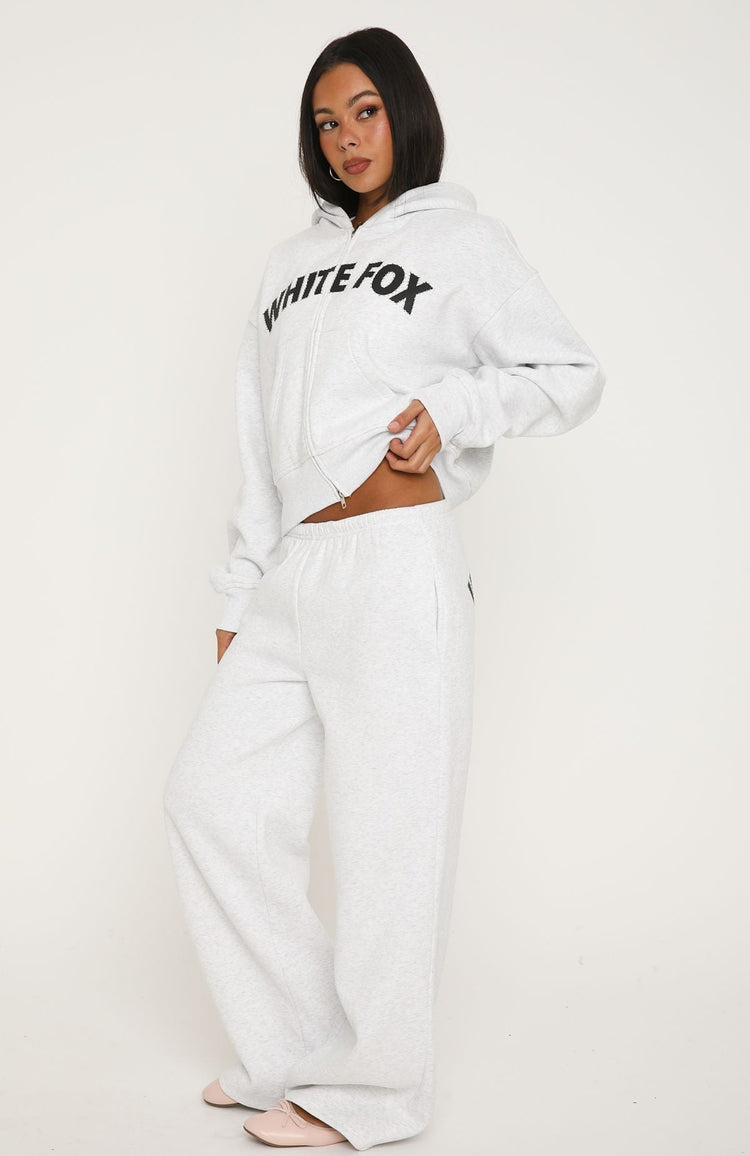 Anything For Love Wide Leg Sweatpants Grey Marle
