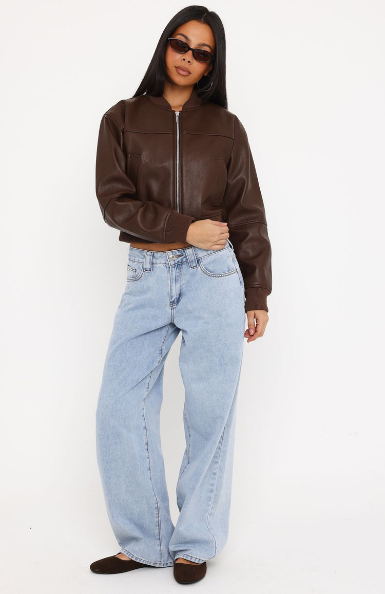 Growing Stronger PU Jacket Chocolate