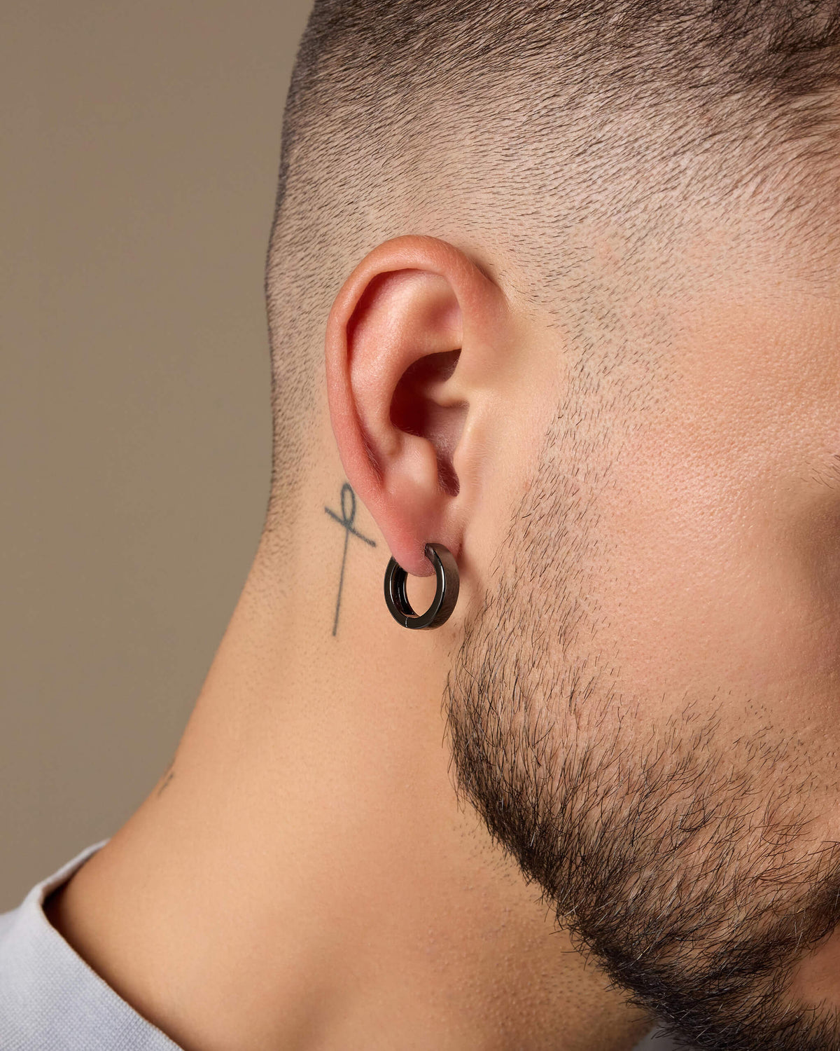 Classic Hoop Earrings Black - JAXXON