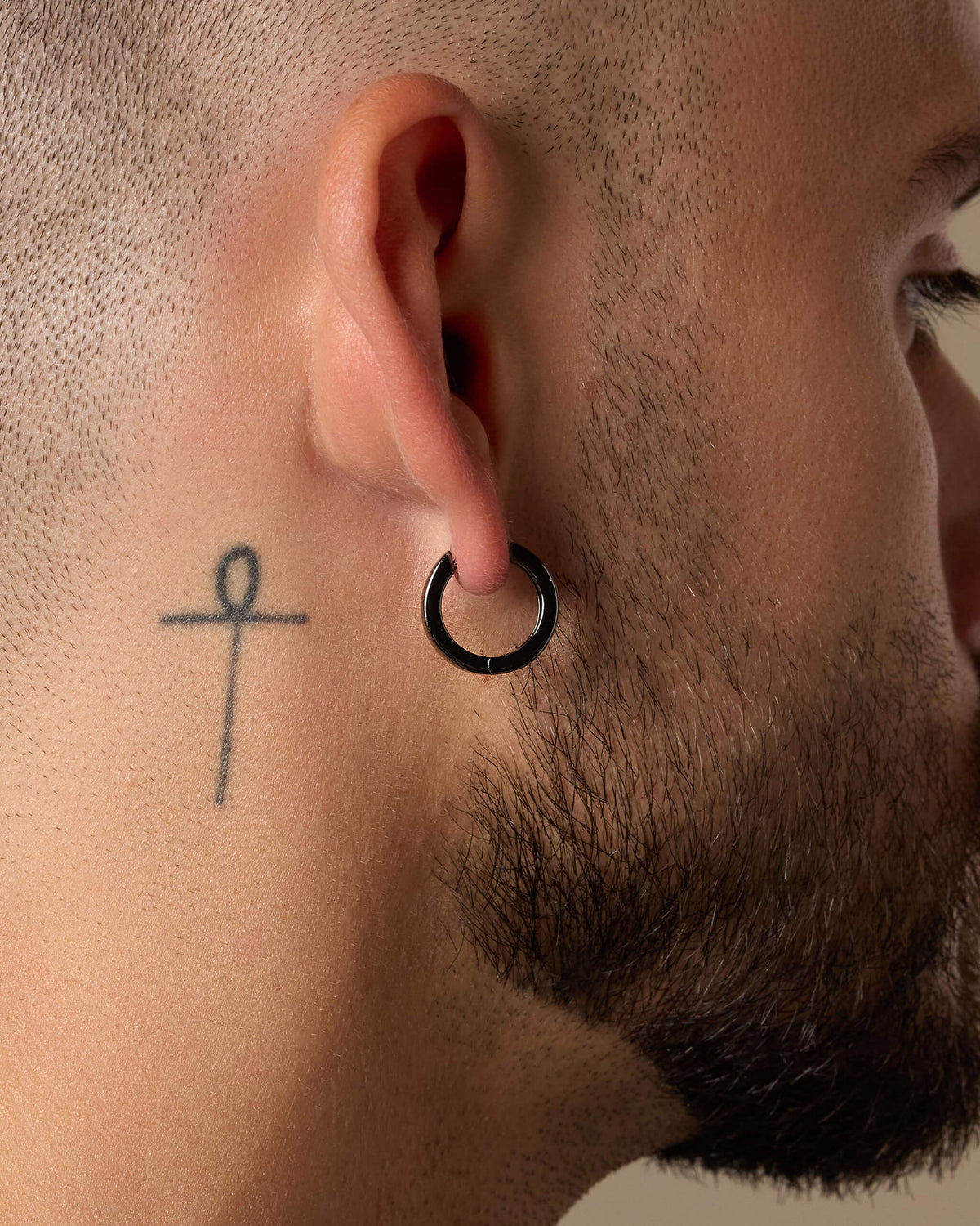 Classic Hoop Earrings Black - JAXXON