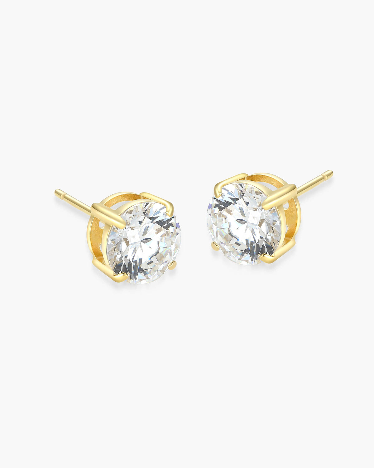 Classic Round Stud Earrings 8mm