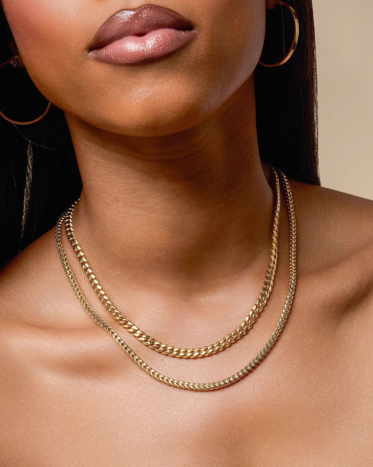 Women's Cuban + Franco Chain Stack - JAXXON