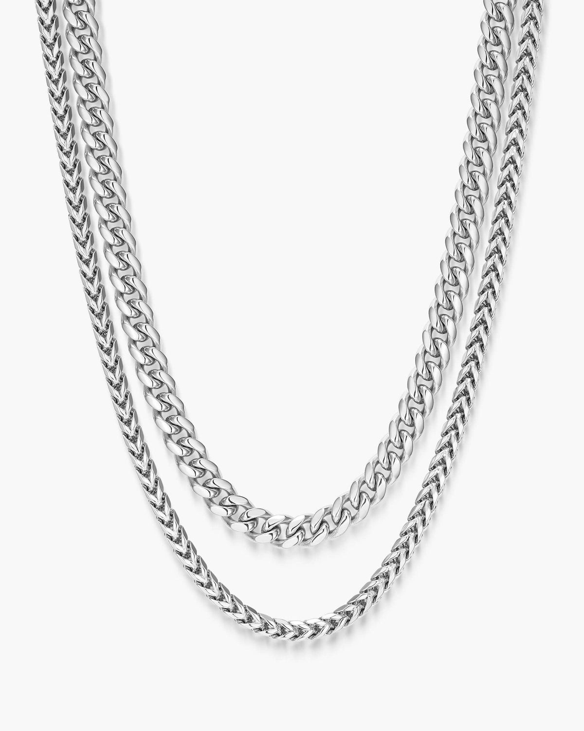 Women's Cuban + Franco Chain Stack - JAXXON