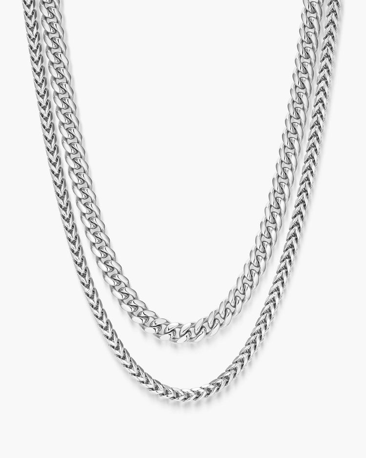 Women's Cuban + Franco Chain Stack - JAXXON