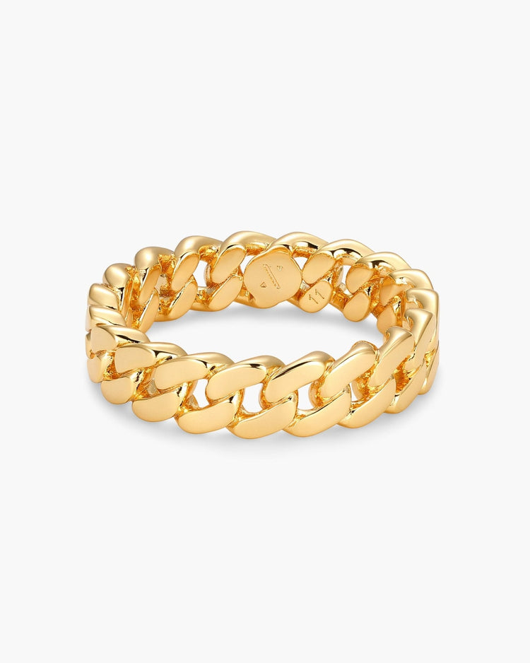 Women's Cuban Link Ring Gold - JAXXON