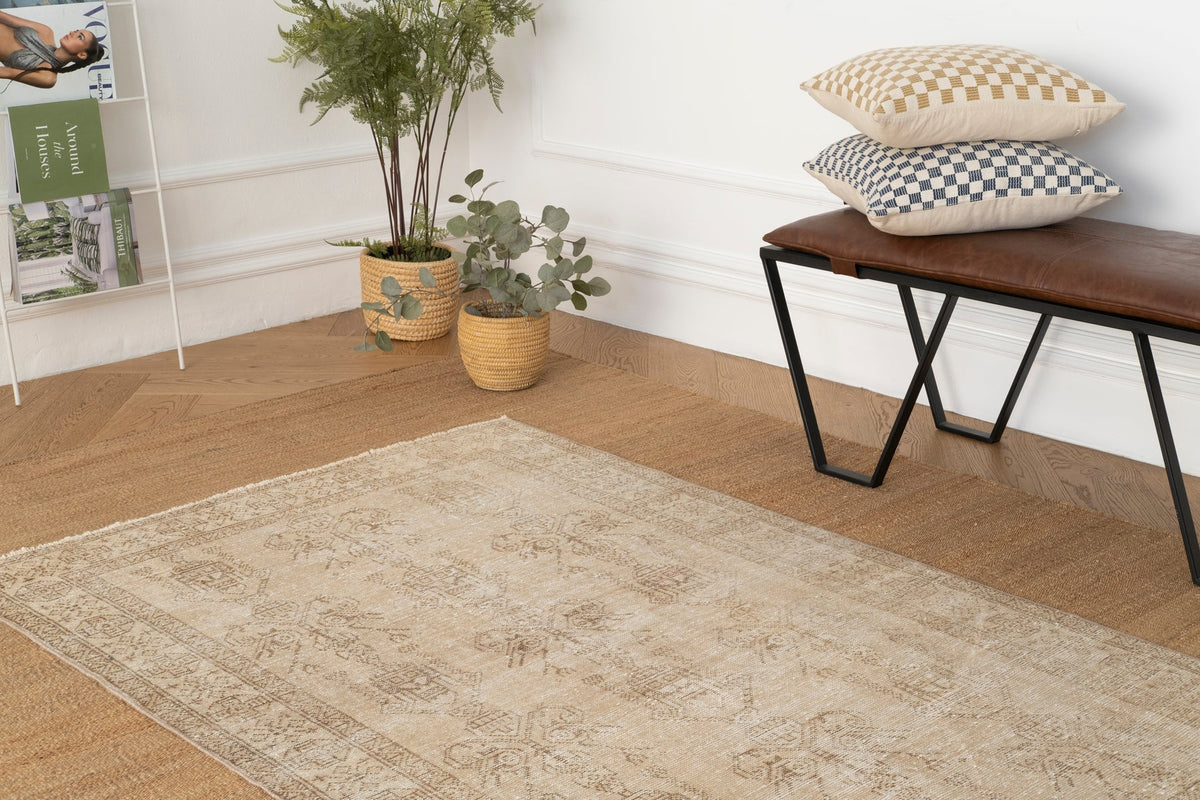 Vintage Distressed Rug Ilaha