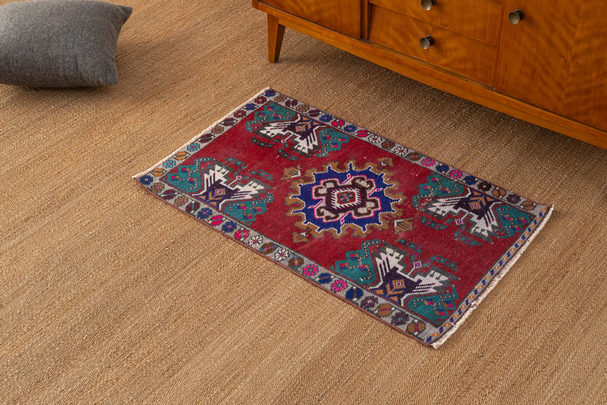 Vintage Turkish Rug Qirval