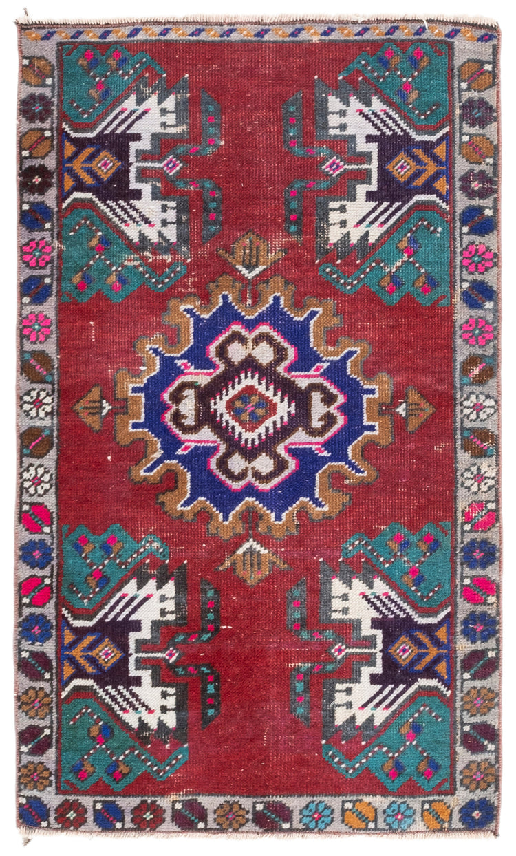 Vintage Turkish Rug Qirval