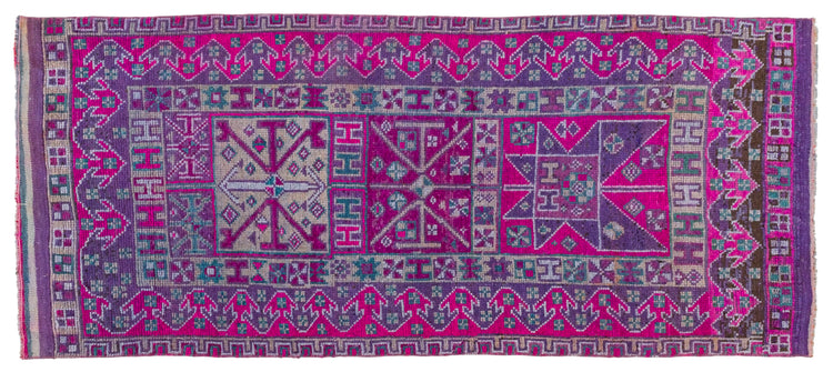 Vintage Turkish Runner Rug Amaranthae