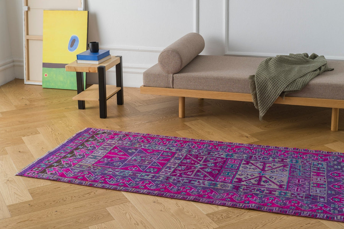 Vintage Turkish Runner Rug Amaranthae