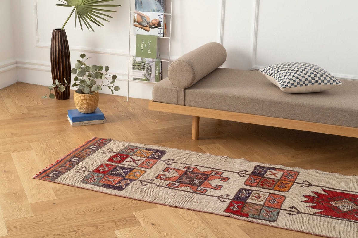 Vintage Turkish Runner Rug Shirine