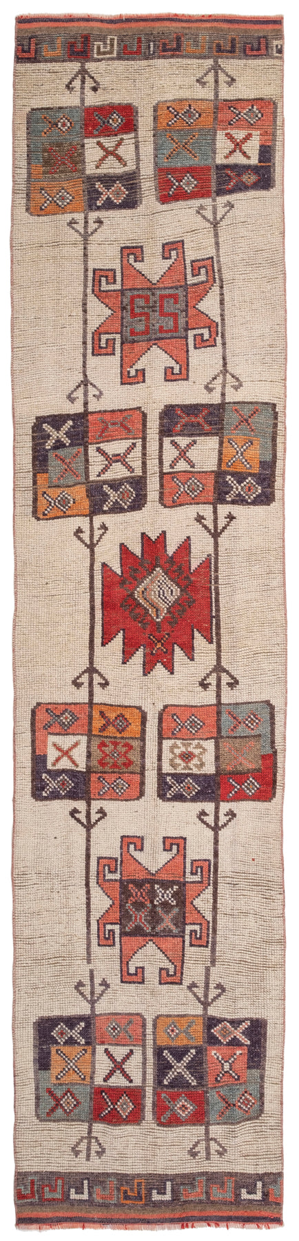 Vintage Turkish Runner Rug Shirine