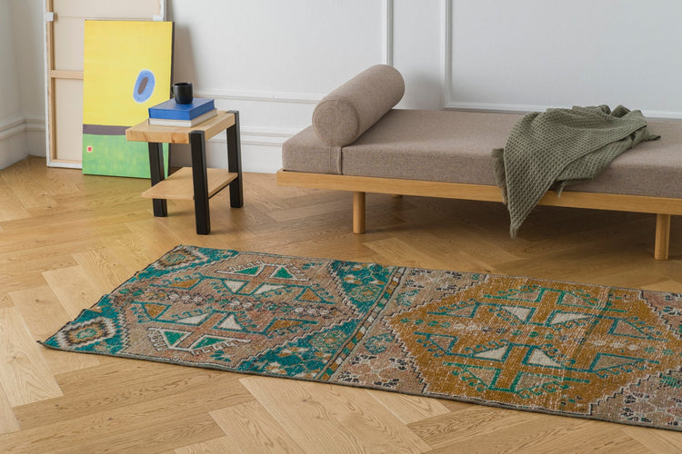 Vintage Turkish Runner Rug Xillear