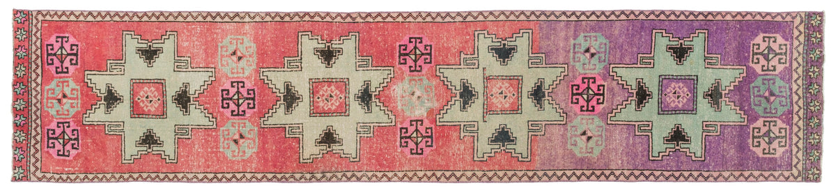 Vintage Turkish Runner Rug Lensa