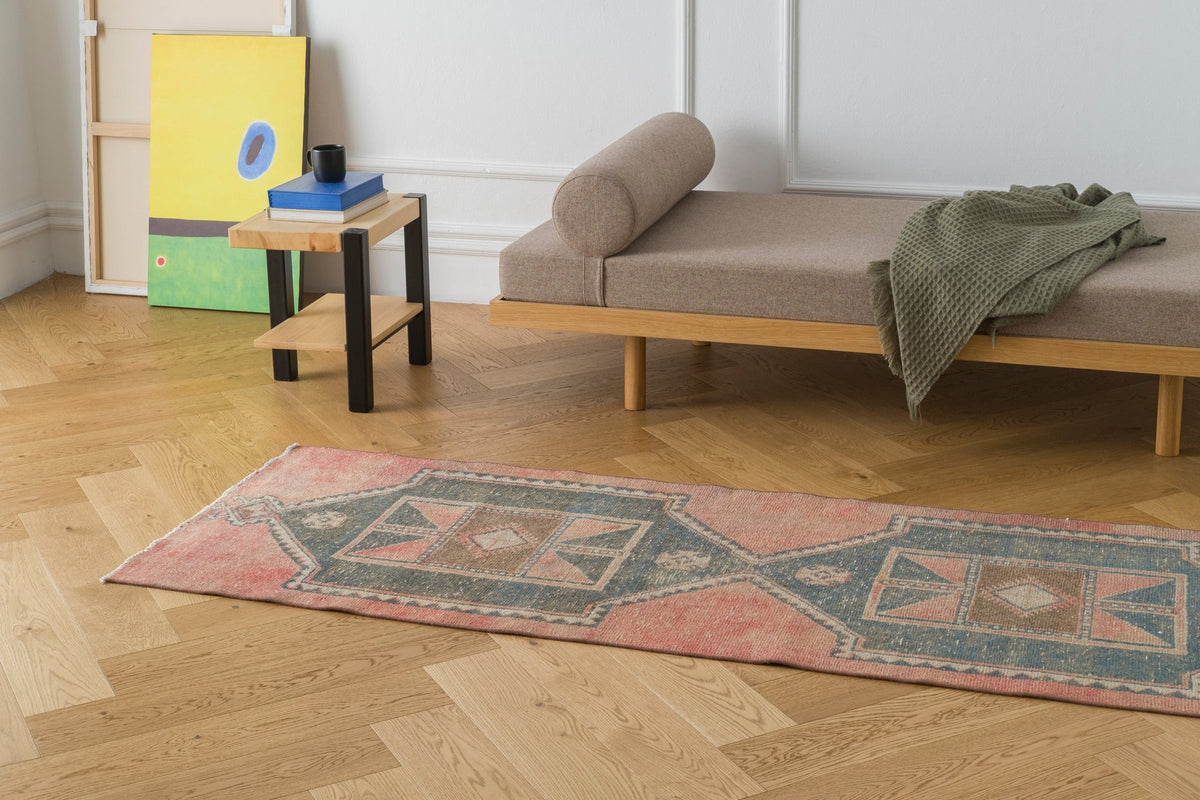 Vintage Turkish Runner Rug Effaeh