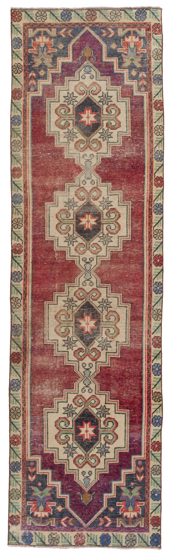 Vintage Distressed Runner Rug Mneme