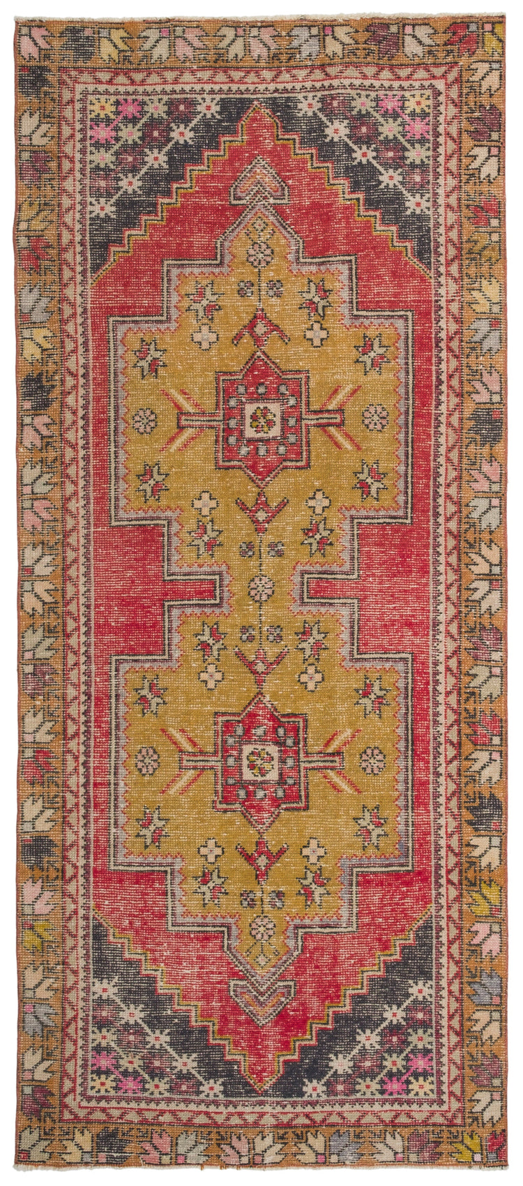 Vintage Turkish Runner Rug Aldoxis