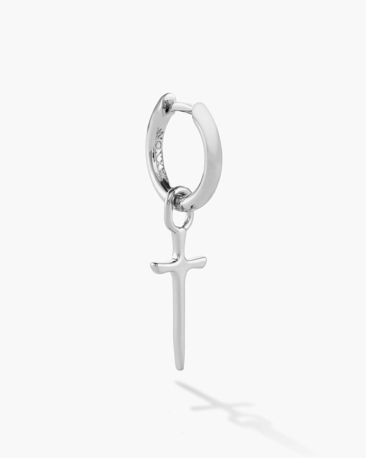 Dagger Cross Earring Silver - JAXXON