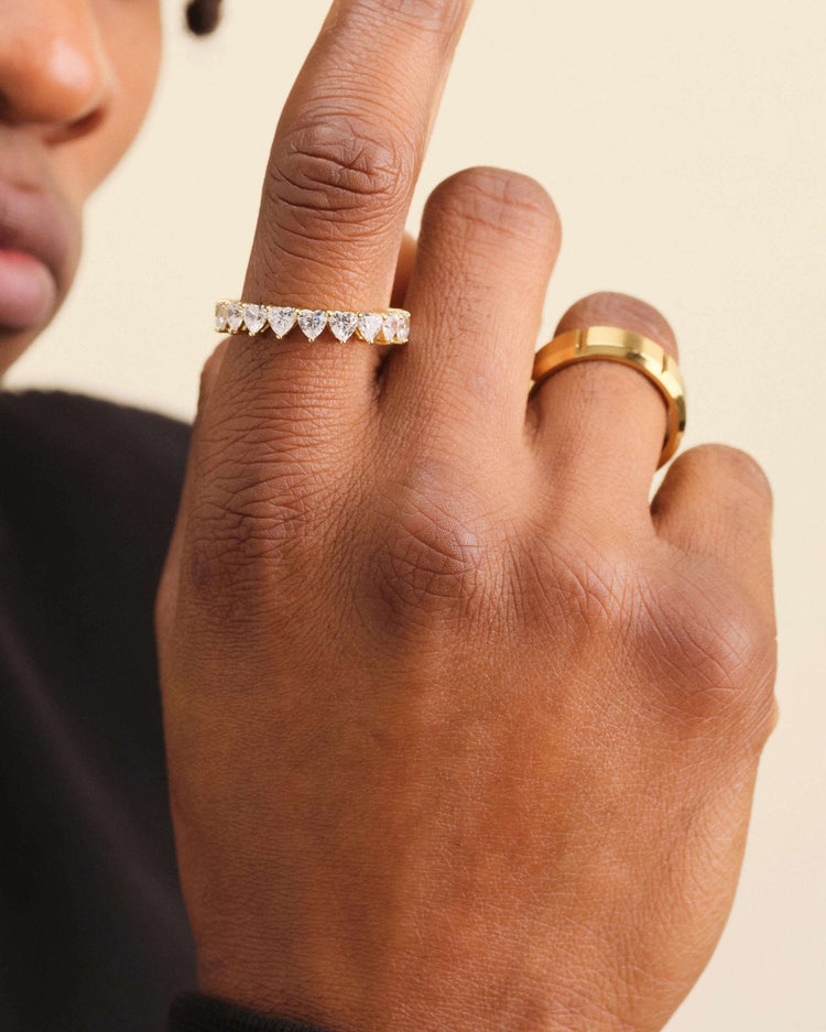 Heart Eternity Ring Gold - JAXXON