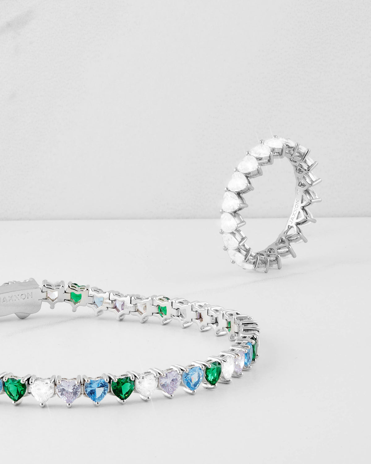 Heart Eternity Ring Silver - JAXXON