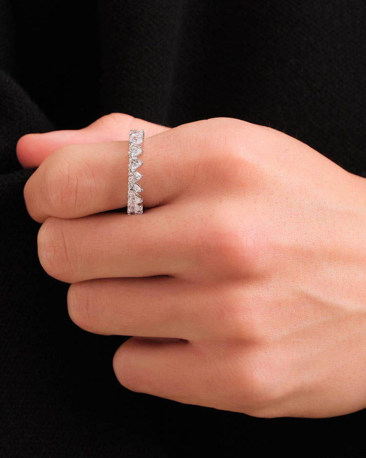 Heart Eternity Ring Silver - JAXXON