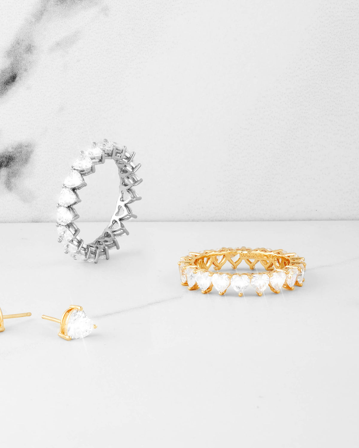 Heart Eternity Ring Gold - JAXXON